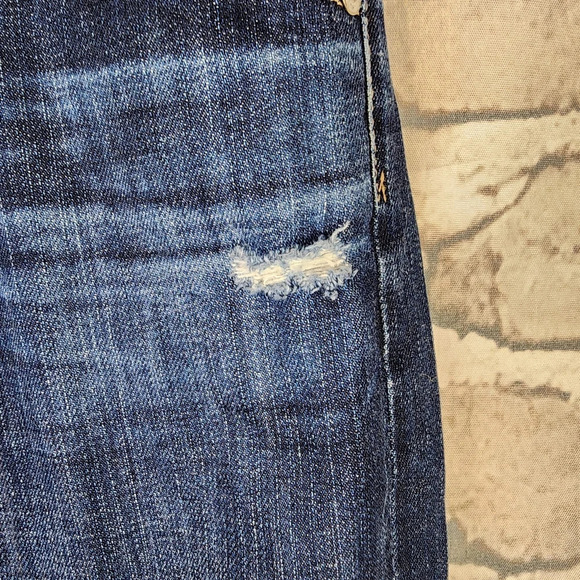 AG Adriano Goldschmied Ex Boyfriend Slim Slouchy Crop Jeans Distressed Size 25R - Picture 8 of 16